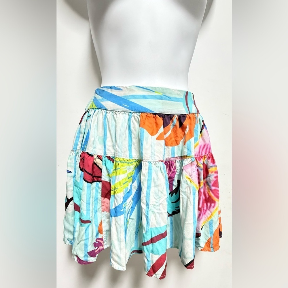 Vibrant Floral Mini Skirt - Picture 1 of 8